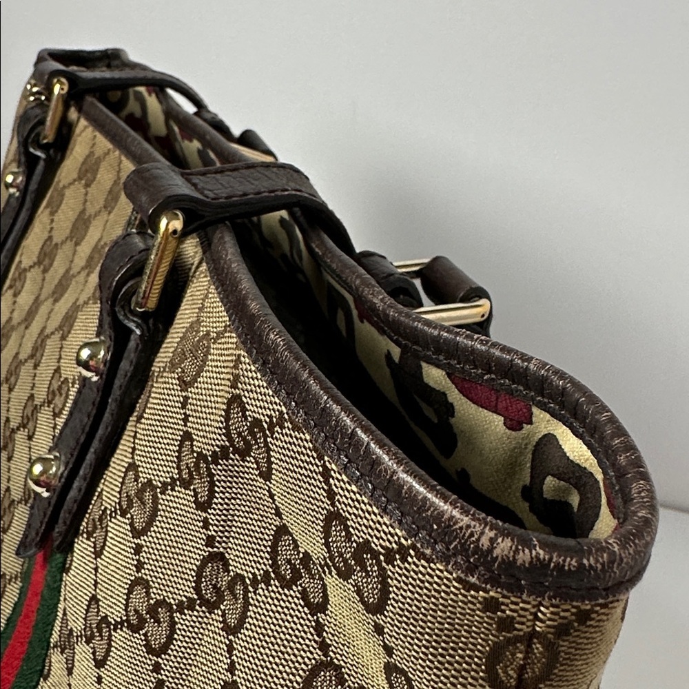 💯 Authentic Gucci Tote Bag with Cherryline🍀 - Picture 10 of 17